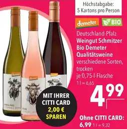CITTI Markt Weingut Schmitzer Bio Demeter Qualitätsweine Angebot