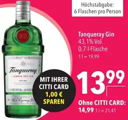 CITTI Markt Tanqueray Gin Angebot