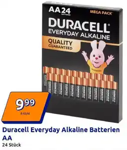 Action Duracell Everyday Alkaline Batterien AA Angebot