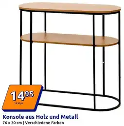 Action Konsole aus Holz und Metall Angebot