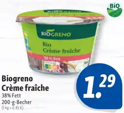Nah & Frisch Biogreno Crème fraîche Angebot