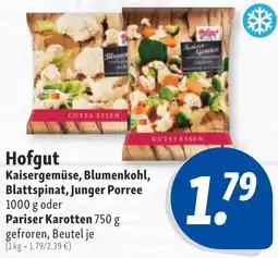 Nah & Frisch Hofgut Kaisergemüse, Blumenkohl, Blattspinat, Junger Porree oder Pariser Karotten Angebot