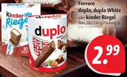 Nah & Frisch Ferrero duplo, duplo White oder kinder Riegel Angebot