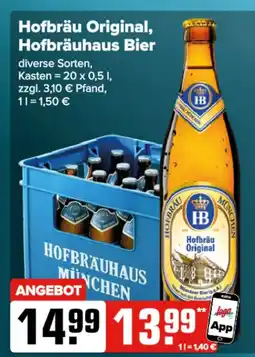 Logo Getränkemarkt Hofbräu Original, Hofbräuhaus Bier Angebot
