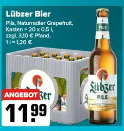 Logo Getränkemarkt Lübzer Bier Angebot