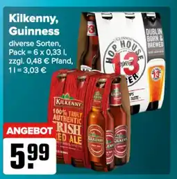 Logo Getränkemarkt Kilkenny, Guinness Angebot