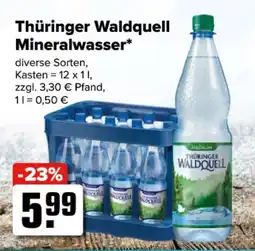 Logo Getränkemarkt Thüringer Waldquell Mineralwasser Angebot