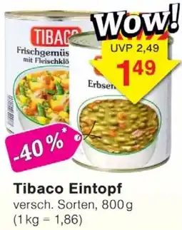 Wiglo Wunderland Tibaco Eintopf Angebot