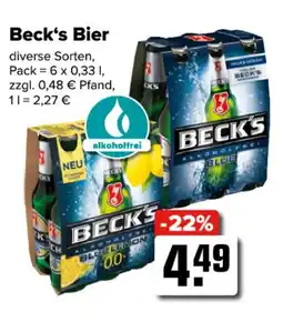 Logo Getränkemarkt Beck's Bier Angebot