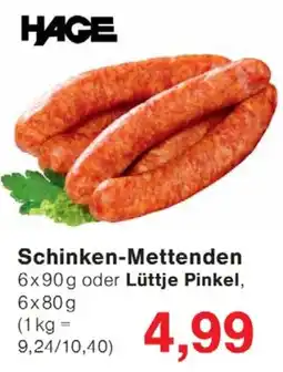 Wiglo Wunderland HAGE Schinken-Mettenden oder Lüttje Pinkel Angebot