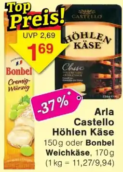 Wiglo Wunderland Arla Castello Höhlen Käse oder Bonbel Weichkäse Angebot