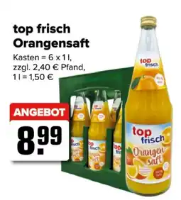 Logo Getränkemarkt top frisch Orangensaft Angebot