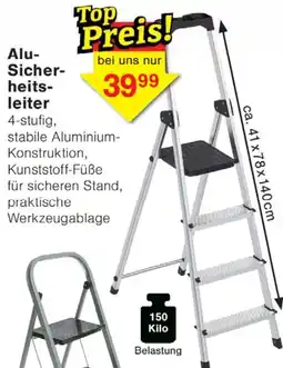 Wiglo Wunderland Alu Sicherheitsleiter Angebot