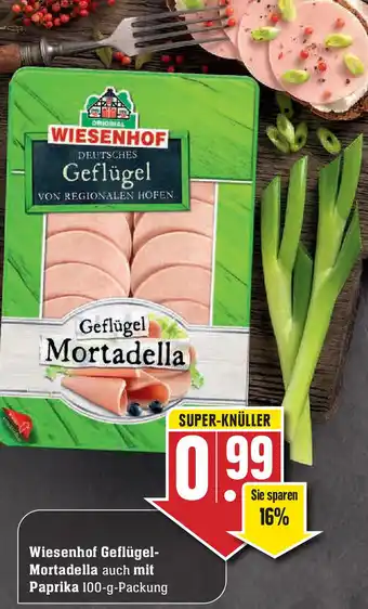 Edeka Wiesenhof Geflügel Mortadella auch mit Paprika Angebot