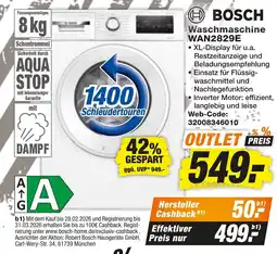 HEM Expert BOSCH Waschmaschine WAN2829E Angebot