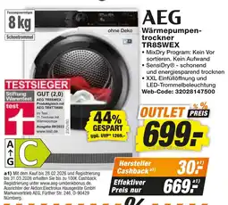 HEM Expert AEG Wärmepumpentrockner TR8SWEX Angebot