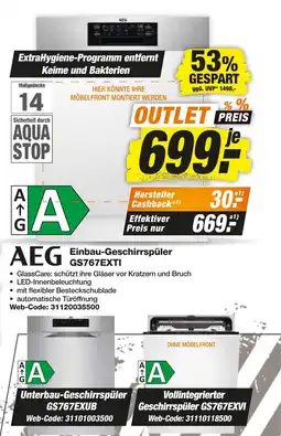 HEM Expert AEG Einbau-Geschirrspüler GS767EXTI Angebot