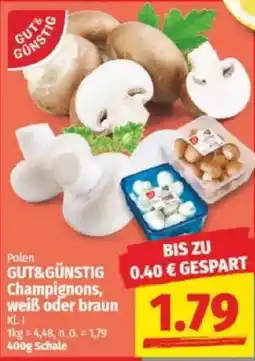 NP Discount GUT&GÜNSTIG Champignons, weiß oder braun Angebot