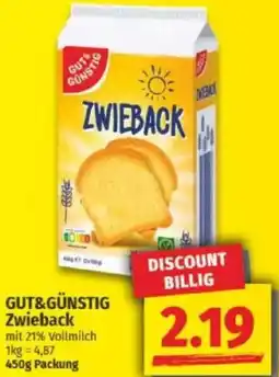 NP Discount GUT&GÜNSTIG Zwieback Angebot