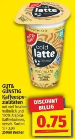 NP Discount GUT& GÜNSTIG Kaffeespezialitäten Angebot