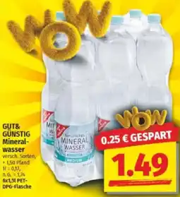 NP Discount GUT& GÜNSTIG Mineralwasser Angebot
