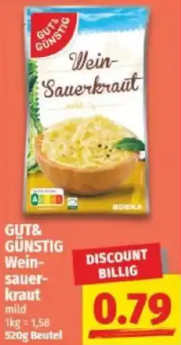 NP Discount GUT& GÜNSTIG Weinsauerkraut Angebot
