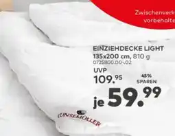 porta KÜNSEMÜLLER Einziehdecke light 135x200 cm Angebot