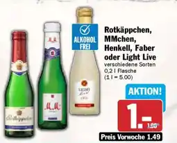 AEZ Rotkäppchen, MMchen, Henkell, Faber oder Light Live Angebot