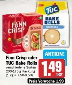 AEZ Finn Crisp oder TUC Bake Rolls Angebot