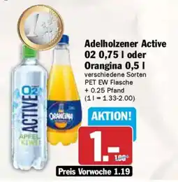 AEZ Adelholzener Active 02 oder Orangina Angebot