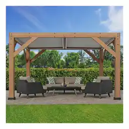 Netto Marken-Discount Westmann Zedernholz Pavillon mit Lamellendach Karl Angebot