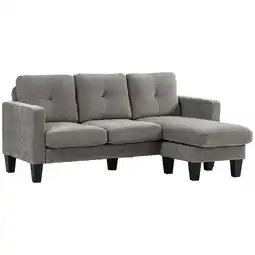 Netto Marken-Discount HOMCOM Ecksofa Stoff in Chenille-Optik, Stahl Angebot