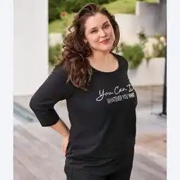 NKD Damen-Langarmshirt mit Druck, große Größen Angebot