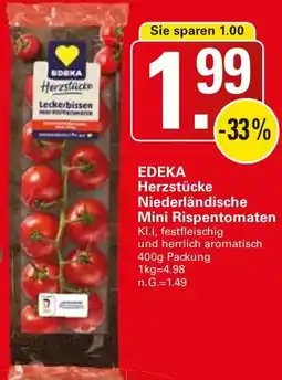 WEZ EDEKA Herzstücke Niederländische Mini Rispentomaten Angebot