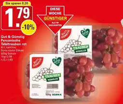 WEZ Gut & Günstig Peruanische Tafeltrauben rot Angebot