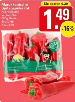 WEZ Marokkanische Spitzpaprika rot Angebot
