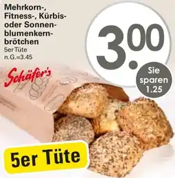 WEZ Schäfer's Mehrkorn-, Fitness-, Kürbis- oder Sonnenblumenkernbrötchen Angebot
