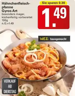 WEZ Hähnchenfleischpfanne Gyros Art Angebot