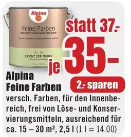 B1 Discount Baumarkt Alpina Feine Farben Angebot