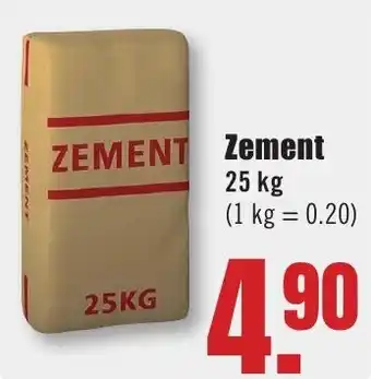 B1 Discount Baumarkt Zement Angebot