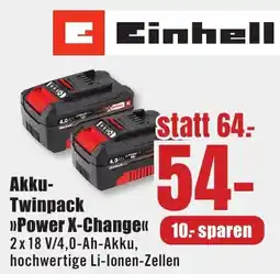 B1 Discount Baumarkt Einhell Akku- Twinpack >>Power X-Change<< Angebot