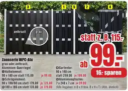 B1 Discount Baumarkt Zaunserie WPC-Alu Angebot