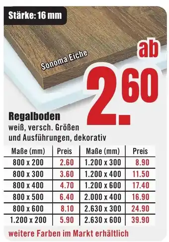 B1 Discount Baumarkt Regalboden Angebot