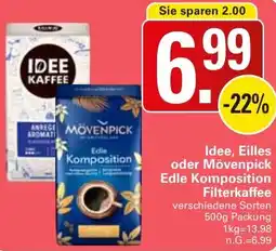 WEZ Idee, Eilles oder Mövenpick Edle Komposition Filterkaffee Angebot