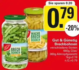 WEZ Gut & Günstig Brechbohnen Angebot