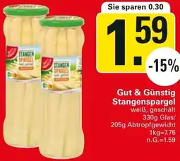 WEZ Gut & Günstig Stangenspargel Angebot