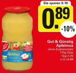 WEZ Gut & Günstig Apfelmus Angebot