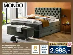 Möbel Inhofer Mondo boxspringbett mit bettkasten Angebot
