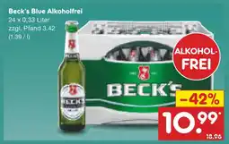 Netto Marken-Discount Beck's blue alkoholfrei Angebot