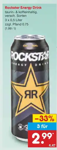 Netto Marken-Discount Rockstar energy drink Angebot